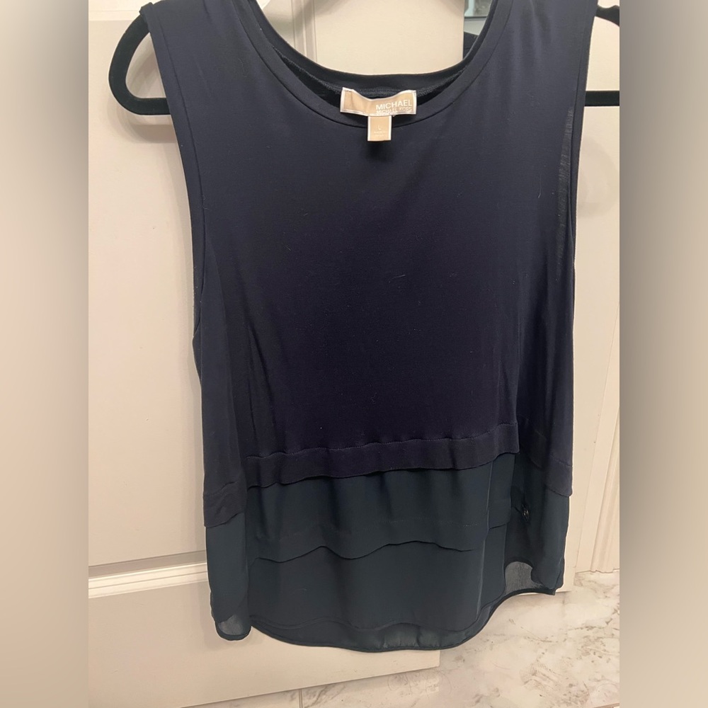 Michael Kors Dark Blue Layered Tank Top